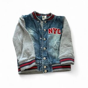 Boys denim varsity jacket from H&M 4-5T